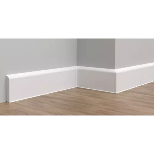 Плинтус округлый 80мм 2,2м ИдеалДюра (ИД-ПО80 Бел)