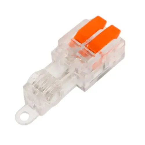 Зажим прокалыв. ответвит. STEKKER 4 мм2 c ответвит. клеммой LD219 на 2 выход, прозрачный/оранжевый LD503-2-32