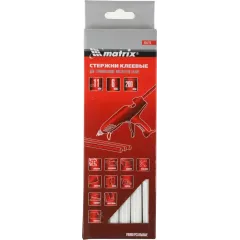 Стержни клеевые MATRIX 11*200 мм, 6 шт белые (930723)