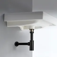 Сифон FRAP для раковины F82-7 чёрный