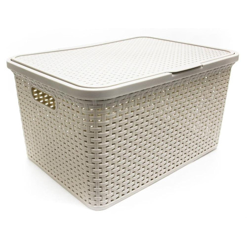 Ящик хозяйственный 30 л Полимербыт Артлайн, С495 с крышкой (227804)