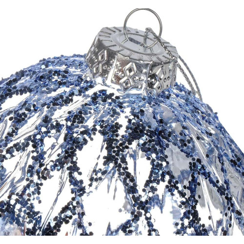 Шар новогодний 10см, стекло 