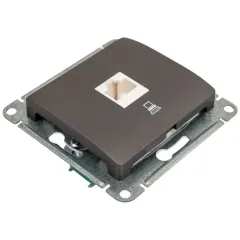Розетка PC GLOSSA графит GSL001381K