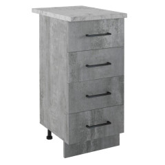 Стол рабочий EVA GOLD 40 светлый цемент (4 ящика)