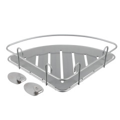 |Полка угловая хром, самоклеящ. крючки, одинарная, с пласт. поддоном ARTEX