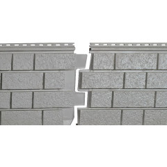 Фасадная панель Ю-ПЛАСТ Stone-House S-Lock Клинкер нордик Дым (1,95*0,292/0,57 кв.м. в уп.15шт)