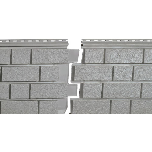 Фасадная панель Ю-ПЛАСТ Stone-House S-Lock Клинкер нордик Дым (1,95*0,292/0,57 кв.м. в уп.15шт)