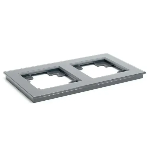 Рамка 2-пост Катрин стекло графит GFR00-7002-06