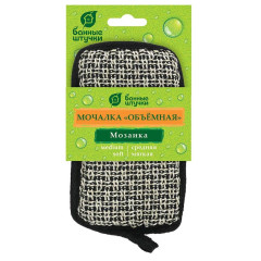 Мочалка Мозаика 10*15*2,5см объёмная medium/soft 