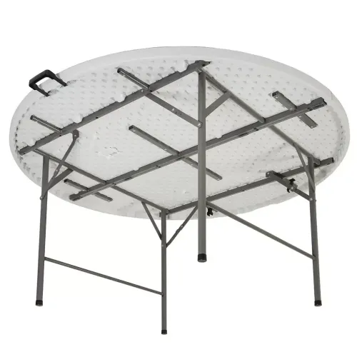 Стол садовый Марьяна NEO 152х152х74см круглый, пластиковая столешница, белый (495356)