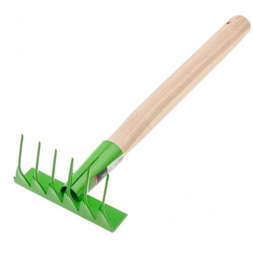 Грабли СИБРТЕХ деревянная рукоятка 6 зубьев 120х390мм (61758)