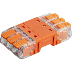 Клемма с рычажком проходная 3х3  0.2 до 2.5 кв.мм разъем. соединения NAVIGATOR 95185