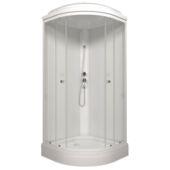 Душевая кабина ТРИТОН 88х88см низ. поддон, ЭКСТРА, белое. заднее стекло (8кор.)