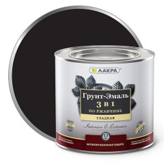 Грунт-эмаль Лакра 3 в 1 Черный 1,7кг Л-С