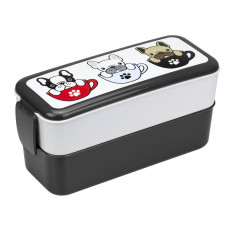 Контейнер пищевой 0.5+0.5 л Idea Бульдоги М1233