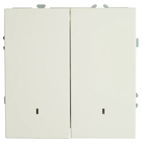 Выключатель 2-кл ЭМИЛИ с подсветкой белый RSW10-5102-01