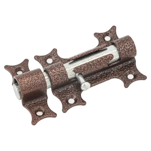 Засов накладной круглый медь Делга г.С-Пб (09600)