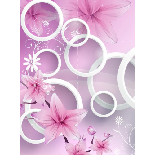 Фотообои MATRIX Flizzetto Лилии на кругах 200*270 (22112463)