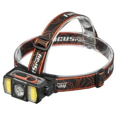 Фонарь налобный FOCUSray 1324 акку 18650 1200мАН,200 люмен,цифровой дисплей,USB кабель.