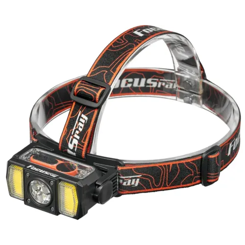 Фонарь налобный FOCUSray 1324 акку 18650 1200мАН,200 люмен,цифровой дисплей,USB кабель.