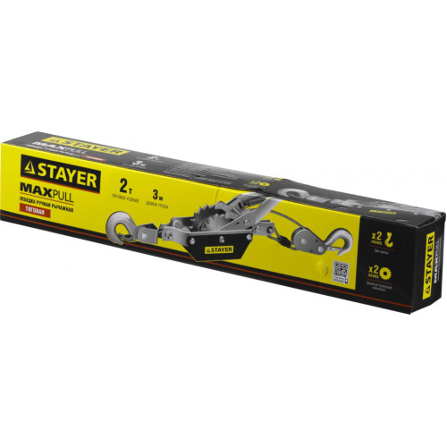 Лебедка рычажная STAYER MAXPull тяга 2т, трос 3м (4310-2)