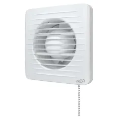 Вентилятор осевой вытяжной D100 ERA 4-02 с антимоскитной сеткой, шнуровым тяговым выключателем