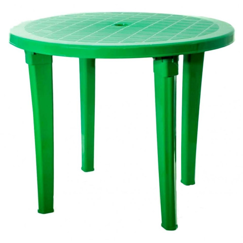 Стол пластм круглый зелёный (910х710мм)