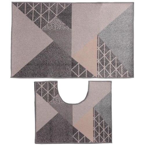 Набор ковриков для ванной и туалета 2шт ДОЛЯНА 50х80см+50х40см Дора (7069441)