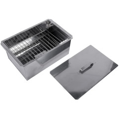 Коптильня 2 яруса, 42х27х17,5 см, нерж. сталь 0,8мм поддон (378635)