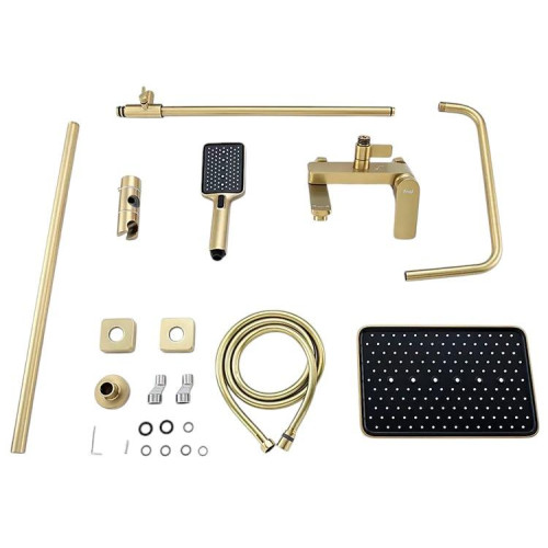 Душевая стойка FRAP F2486-3 сатин золотой