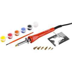 Набор для выжигания ЗУБР с насадками и красками 30Вт (55425)