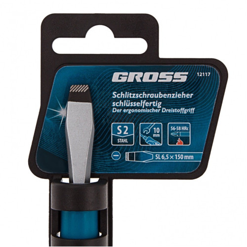 Отвертка GROSS SL 6,5х150 мм (12117)