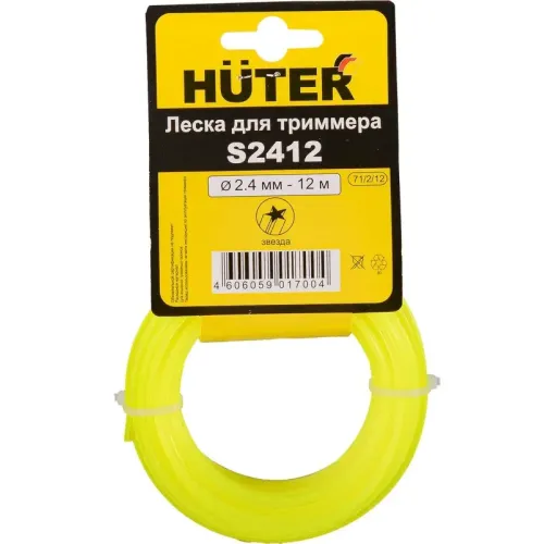 Леска для триммера HUTER S2412 (2,4мм, 12м, звезда) (71/2/12)