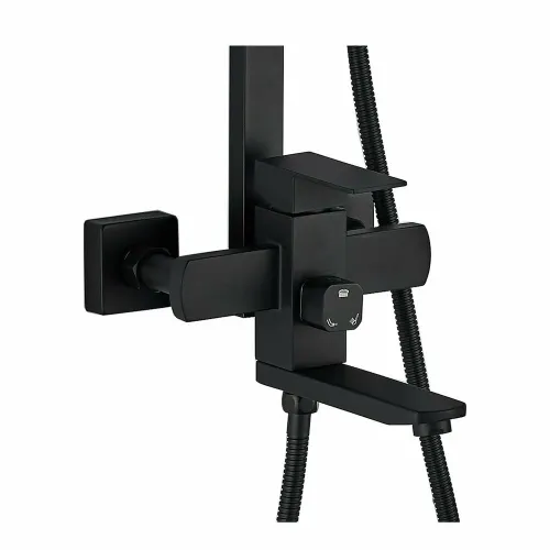 Душевая стойка EVA GOLD FS02B-PVD чёрная, нержавейка