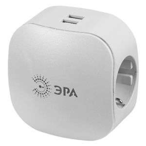 Разветвитель сетевой (тройной + 2USB) с з/к 16А 250B, USB 2A 5В ЭРА Б0015243 (457608)