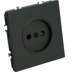 Розетка 2P ЭМИЛИ шторки черный RST16-5109-05