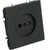 Розетка 2P ЭМИЛИ шторки черный RST16-5109-05
