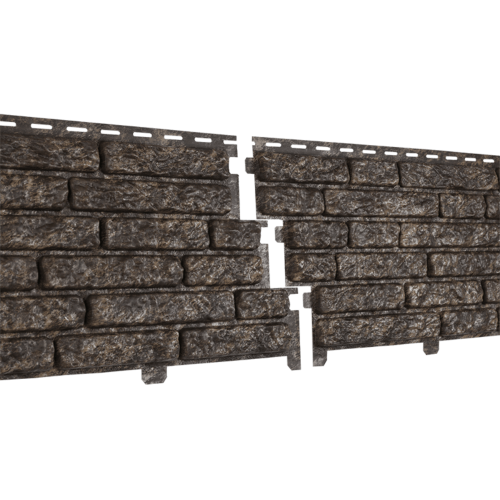Фасадная панель Ю-ПЛАСТ Stone-House Кварцит коричневый (2,0*0,25/0,5 кв.м. в уп. 15шт.)