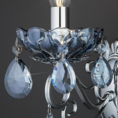 Светильник настенный EUROSVET 10109/1 хром/лазурный