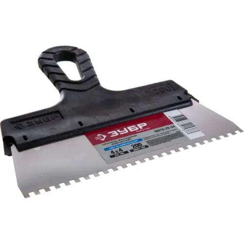 Шпатель ЗУБР зуб. нерж. 200мм/4мм (10078-20-04)