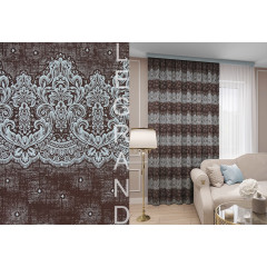 Портьера Ле-Гранд Амелия 180*260 шоколад-мята