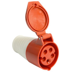 Розетка STEKKER 3P+PE+N 16A IP44 ST-215 RST16-215-44 49441