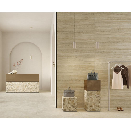 Плитка керамогранит 600*600 VITRA CityStone Травертин Линейный Матовый R10A 7Рек (за 1 м2)