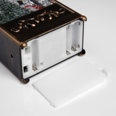 Фонарь новогодний Luazon Lighting Снеговик с елкой свечение теплое белое (9591302)