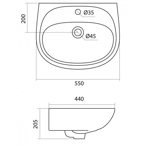 Умывальник SANTEK 