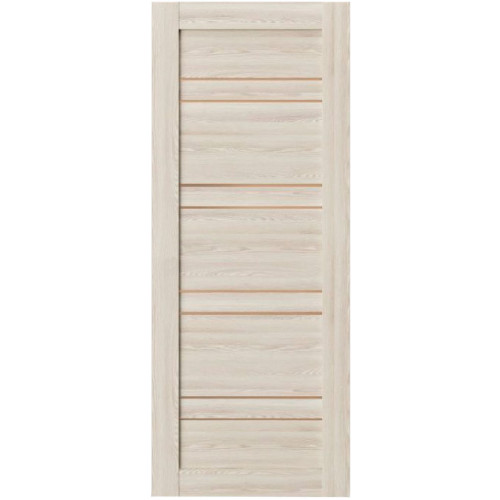 /Дверное полотно Q16 ДО 80 Корадубов клен экрю, покрытие ПВХ (Корадубов) (сатинат, бронза)(*5) ЛИКВИДАЦИЯ