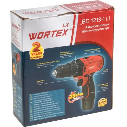 Шуруповерт WORTEX LX BD 1213-1 Li (*7)