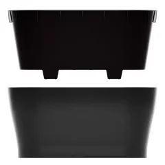 Горшок для цветов ЛЕЯ овальный двойной графит 4л М8898 (278996)