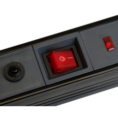 Фильтр сетевой Stekker 3 роз. 16A 1,8м черный HM22-31-02 Techno 50153