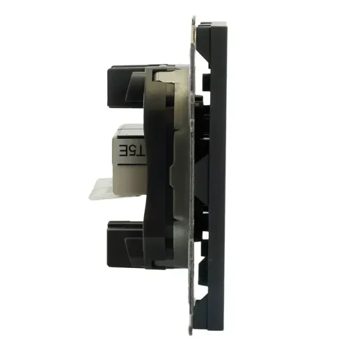 Розетка PC+PC ЭМИЛИ черный RST00-5111-05